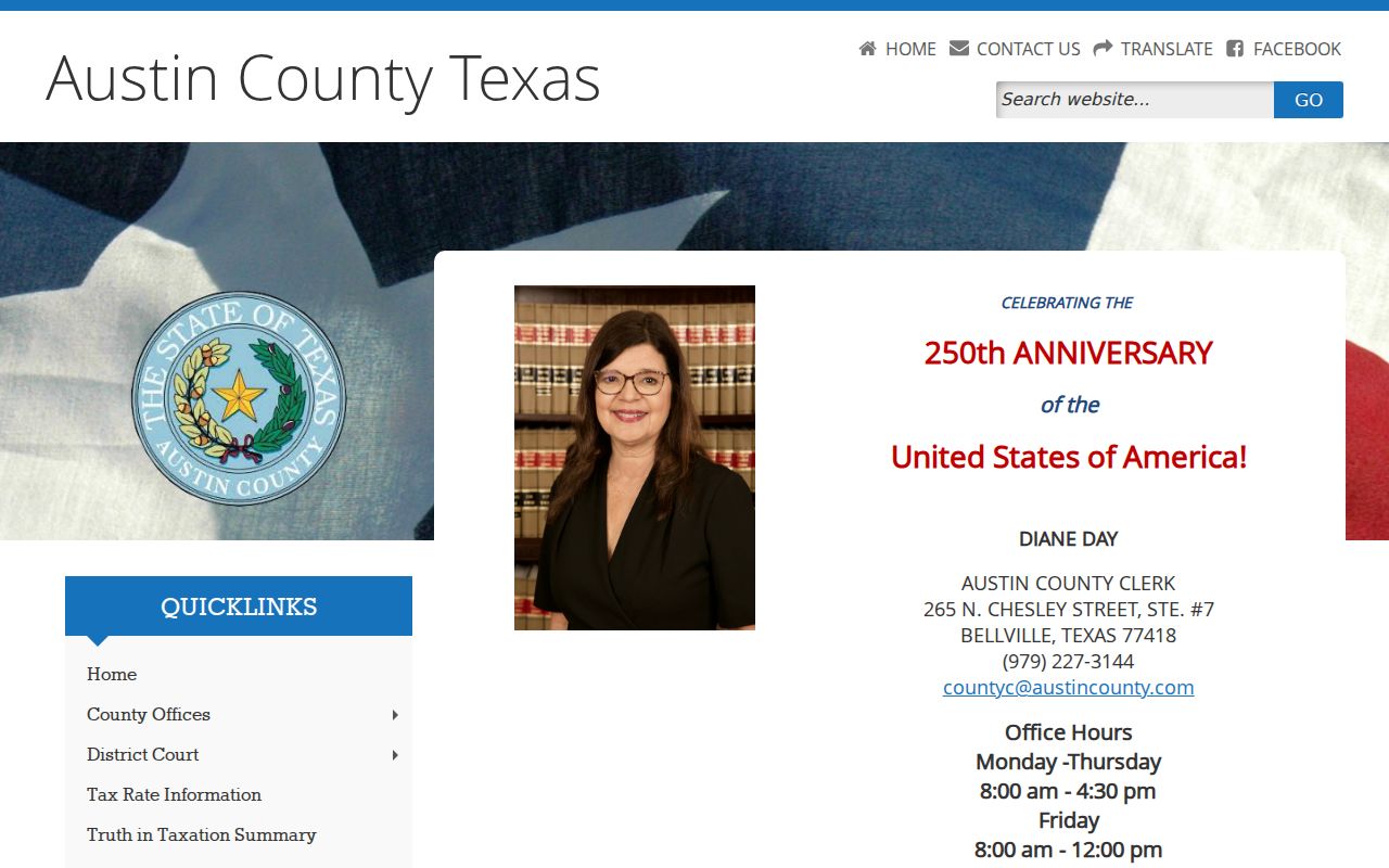 Austin County court records County Clerk access